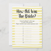 花嫁のシャワーゲームの黄色い白は何歳だった (正面)