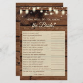 花嫁のシャワーゲームをど素朴うやって知る (正面/裏面)