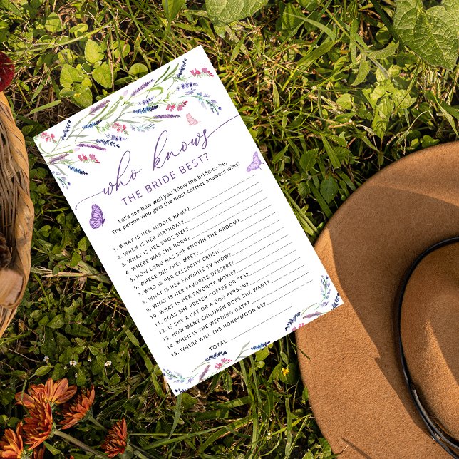 花嫁のシャワーゲームを知最高のっているラベンダー (クリエイターアップロード済み)