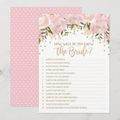 花嫁のシャワーゲーム　花嫁のことをどれだけ知っている？ (正面/裏面)