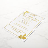 花嫁のシャワーパーティー 招待状 エレガントな白とゴールド (回転した状態)