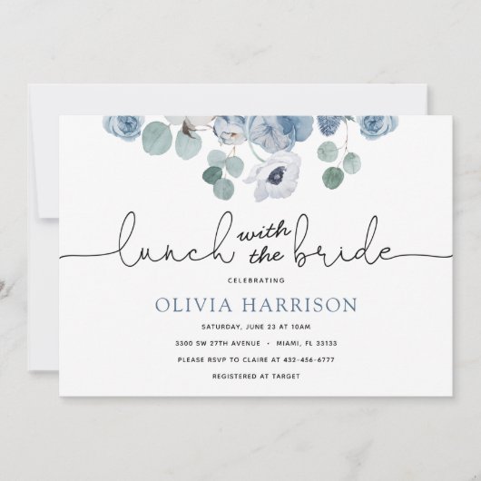 花嫁のシャワー招待ランチ 招待状 (正面)