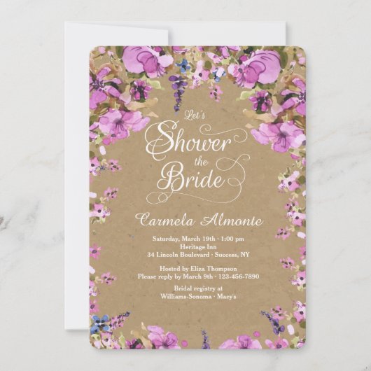 花嫁のシャワー招待状 招待状 (正面)