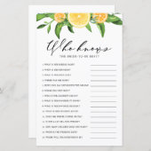 花嫁のシャワー最高のを知るレモン (正面/裏面)