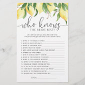 花嫁のシャワー最高のを知るレモン (正面)