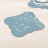 花嫁のシャワー用の紙コースター ペーパーコースター (アングル)