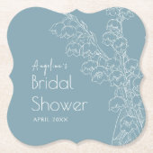 花嫁のシャワー用の紙コースター ペーパーコースター (正面)