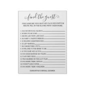 花嫁のシャワー ゲスト探しゲーム ノートパッド (回転)