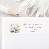 花嫁のシャワー・ティーパーティーのアドレス ラベル (インサイチュ)