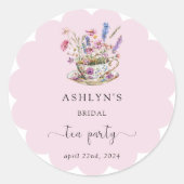 花嫁のシャワー ティーパーティー シール (正面)