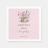 花嫁のシャワー ティーパーティー ペーパーナプキン スタンダードカクテルナプキン (正面)