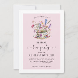 花嫁のシャワー ティーパーティー 招待状