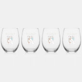 花嫁のシャワー ブライズ・トゥ・ビー ステムなしワイングラス (正面)