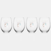 花嫁のシャワー ブライズ・トゥ・ビー ステムなしワイングラス (裏面)