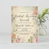 花嫁のシャワー ブランチ ヴィンテージスタイル 招待状 (スタンド正面)