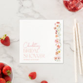 花嫁のシャワー ポピー ワイルドフラワー スタンダードカクテルナプキン (インサイチュ)