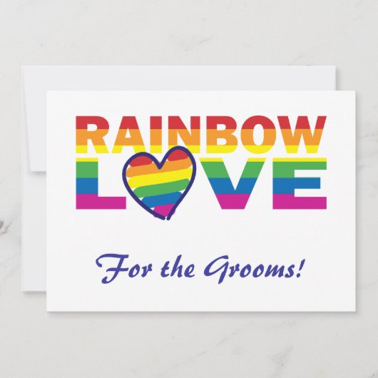 花嫁のシャワー/花婿のための！ 招待状 (正面)