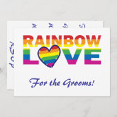 花嫁のシャワー/花婿のための！ 招待状 (正面/裏面)