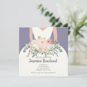 花嫁のシルエットとフローラブーケブライダルシャワー (スタンド正面)