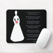 花嫁のシルエット私の新婦付添人です マウスパッド (マウス)