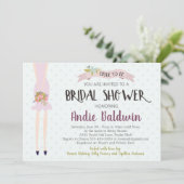 花嫁のシルエット 結婚前のお茶会招待状 招待状 (スタンド正面)