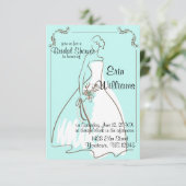 花嫁のスケッチブライダルシャワー招待 招待状 (スタンド正面)