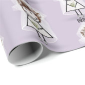 花嫁のスティックガール スニーカーとブーケ付き ラッピングペーパー (ロールコーナー)