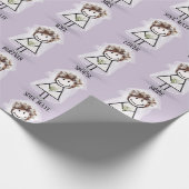 花嫁のスティックガール スニーカーとブーケ ラッピングペーパー (角)