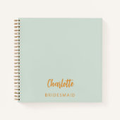 花嫁のセージ・グリーン ノートブック (正面)
