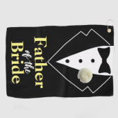 花嫁のタキシード結婚の父パーソナライズされた ゴルフタオル (横)