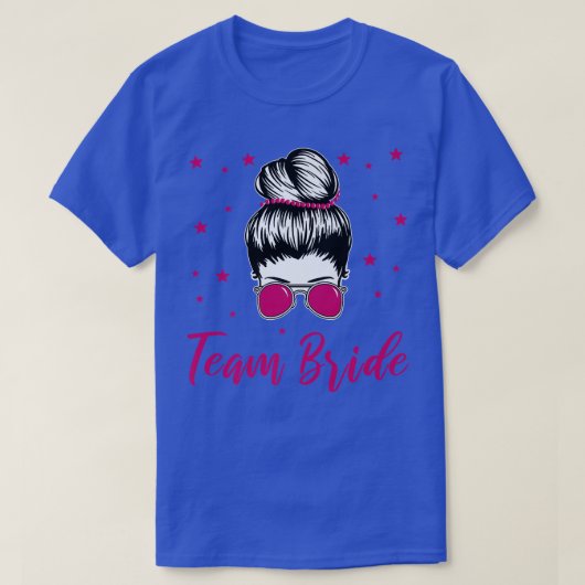 花嫁のチーム 結婚前の女子会 クールな花嫁 Tシャツ (デザイン正面)
