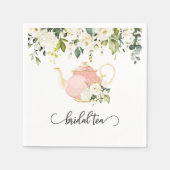 花嫁のティーパーティー ナプキン - ピンク スタンダードカクテルナプキン (正面)