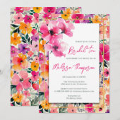 花嫁のティーパーティー・ブライダルシャワー 招待状 (正面/裏面)