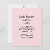 花嫁のトーストバチェロレッテ 招待状 (裏面)