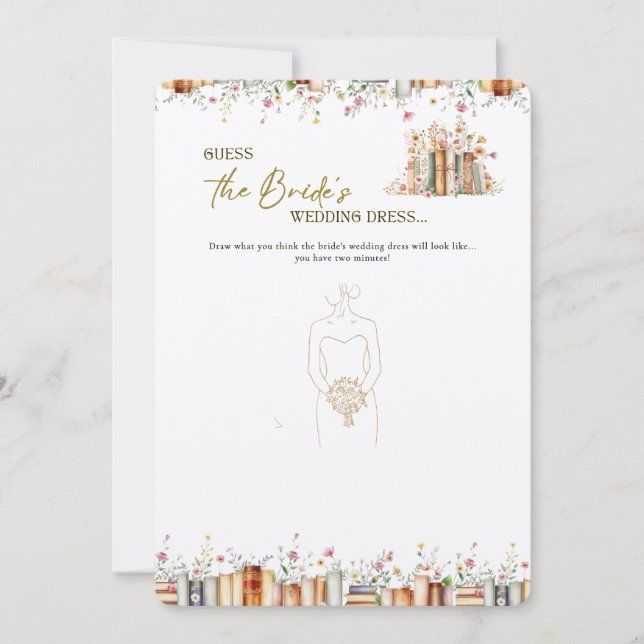 花嫁のドレスゲー結婚ムを推測する – 本をテーマにした (正面)