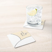 花嫁のドレスコースター スクエアペーパーコースター (インサイチュ)