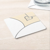 花嫁のドレスコースター スクエアペーパーコースター (アングル)