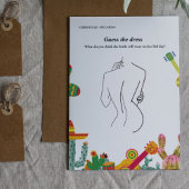 花嫁のドレスブライダルシャワーゲームカードを推測 招待状