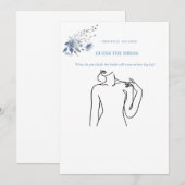 花嫁のドレス　ブライダルシャワーゲームカード 招待状 (正面/裏面)