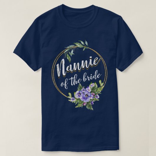 花嫁のナニー ウェディング ブライダルシャワー ナニー M Tシャツ (デザイン正面)