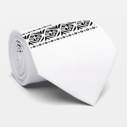 花嫁のネクタイの白と黒の父 ネクタイ (ロール)