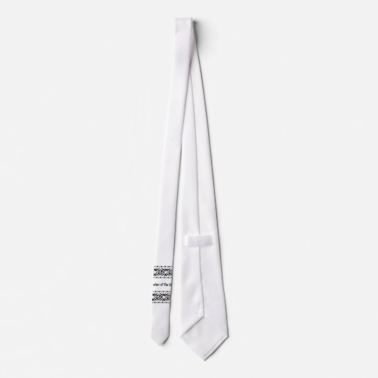 花嫁のネクタイの白と黒の父 ネクタイ (裏面)