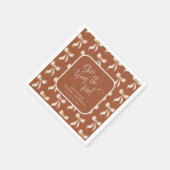 花嫁のノットを結ぶパーソナライズされたプリンセスシャワー スタンダードカクテルナプキン (角)