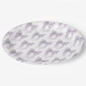 花嫁のノットを結ぶ ブライダルシャワー ライラックの弓 ペーパープレート (アングル)