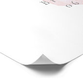 花嫁のノット ブラッシュ ボウ ブライダルシャワー ポスター (角)