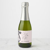 花嫁のノット 結婚前お披露目パーティーのプチギフト スパークリングワインラベル (正面)