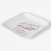 花嫁のノット Bow Coquette ブライダルシャワー ペーパープレート (傾斜あり)