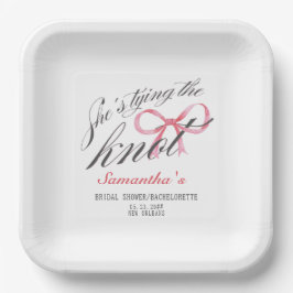 花嫁のノット Bow Coquette ブライダルシャワー ペーパープレート