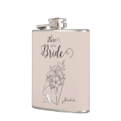 花嫁のパッケージに入ったシンプルな花 フラスク (左)