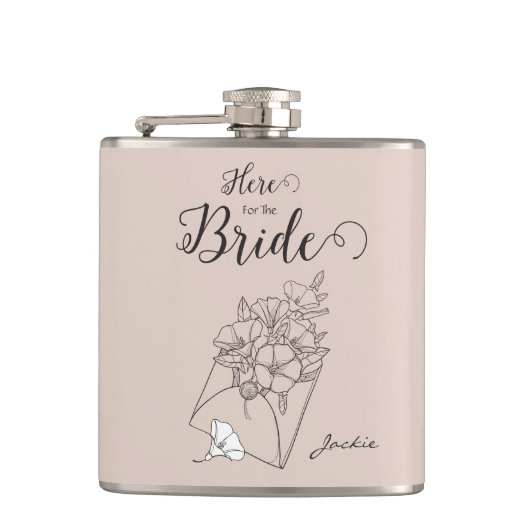 花嫁のパッケージに入ったシンプルな花 フラスク (正面)